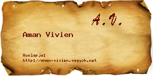 Aman Vivien névjegykártya